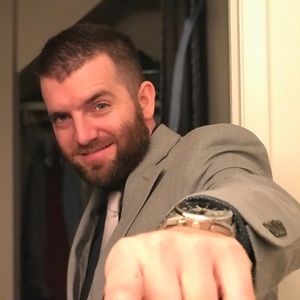 Grey mens suit jacket